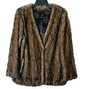 New Anthropologie Noemie Ultra Plush Faux Fur Coat $220